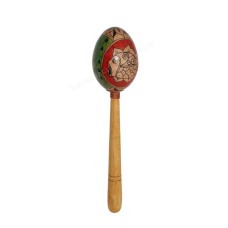 Wood Egg Stick Maracas Painted Fish 21 cm