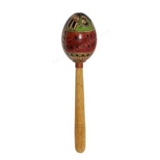 Wood Egg Stick Maracas Painted 21 cm