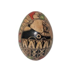 Wood Lombok Egg Maracas Duck Motif 6 cm