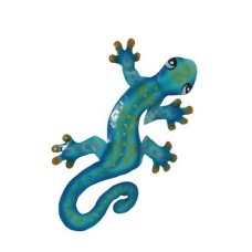 Metal Gecko Turquoise Green 32 cm