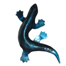 Metal Gecko Blue Turquoise 18 cm