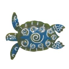 Metal Turtle Green Turquoise 38 cm