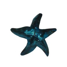 Metal Starfish Blue 14 cm