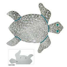 Mosaic Glass Turtle Grey 55 cm