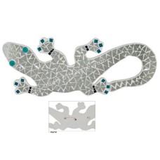 Mosaic Glass Gecko Grey 45 cm