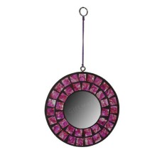 Mosaic Glass Mirror Purple 10 cm