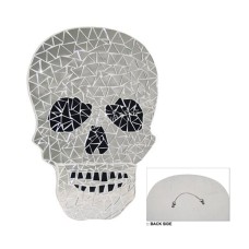 Mosaic Glass Skeleton Grey Black 40 cm