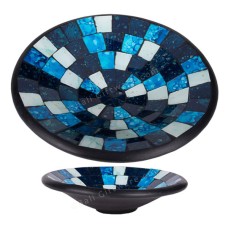 Plate Mosaic Glass Turquoise Blue 50 cm