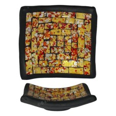 Plate Mosaic Glass Yellow Red 30 cm