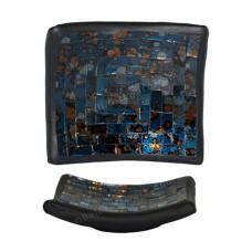 Plate Mosaic Glass Blue Brown 25 cm