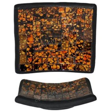 Plate Mosaic Glass Orange Black 40 cm