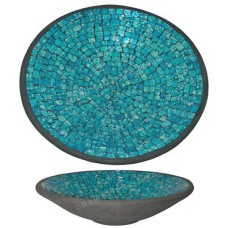 Plate Mosaic Glass Turquoise 50 cm