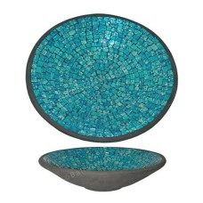 Turquoise Plate Mosaic Glass 40 cm