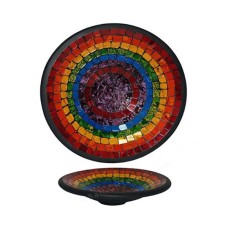 Shape Plate Mosaic Glass Multicolor 30 cm