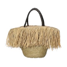 Macrame Straw Grass Fringes Hand Bag