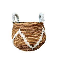 Banana Leaf Round Basket 35 cm