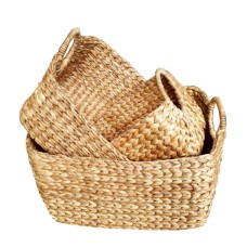 Water Hyacinth Basket Set Of 3