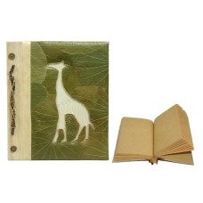 Notebook Green Leaf Giraffe Medium