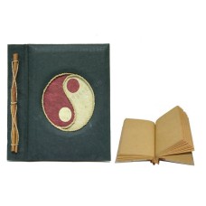 Notebook Black Straw Paper Yin Yang Medium