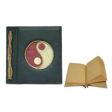 Notebook Black Straw Paper Yin Yang Small