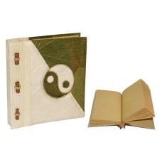 Notebook Green Leaf Yin Yang Motif Medium