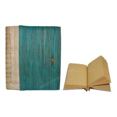 Notebook Pandanus Fiber Turquoise Medium