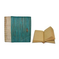 Notebook Pandanus Fiber Turquoise Small