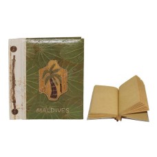 Notebook Medium Green Palm Motif MALDIVES