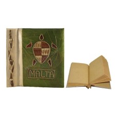 Notebook Medium Green Turtle Motif MALTA