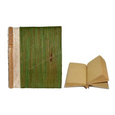 Notebook Medium Green Pandanus Fiber