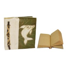 Notebook Medium Green Leaf Dolphin