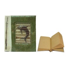 Medium Notebook Green Leaf Dolphin