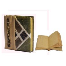 Notebook Medium Green Leaf Banana Bark