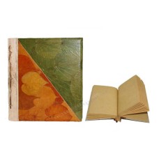 Notebook Medium Green Yellow Leaf