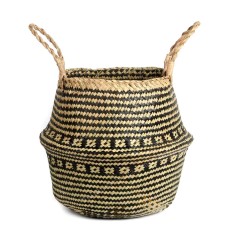 Rattan Black Plant Pot Basket 32 cm