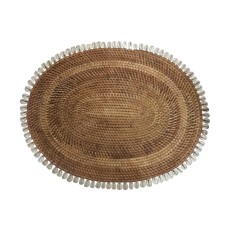 Rattan Dining Placemat With Shell 44 cm