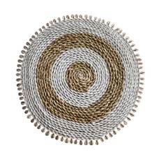 Raffia Dining Placemat With Shell 38 cm