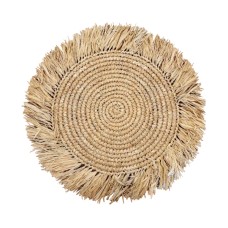 Round Straw Grass Dining Placemat 38 cm