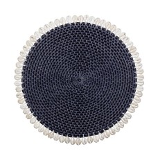 Rattan Dining Placemat Black Shell 38 cm