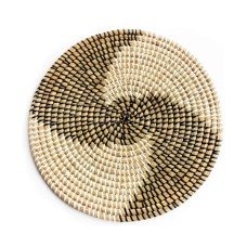 Natural Black Rattan Dining Placemat 38 cm