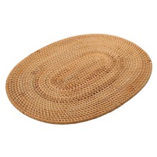 Oval Rattan Dining Placemat Natural 44 cm