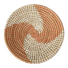 Rattan Dining Placemat Brown White 38 cm