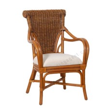 Rattan Arm Chair With Cushion NOVARA