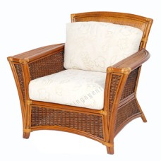 Rattan Arm Chair TRAPANI With Cushion