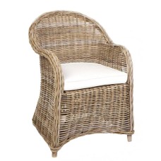 Grey Rattan ALEGRA Chair With Cushion