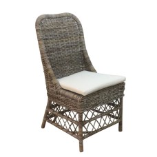 Grey Rattan DANIEL Chair With Cushion