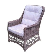 Grey Rattan ANDREA Chair With Cushion