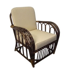 Rattan CARINA Chair Brown With Cushion