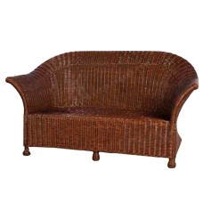 Brown Rattan ARMOND Sofa Two Seater