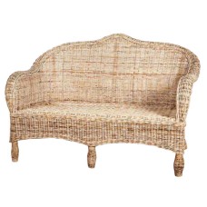 Brown Wash Rattan ANTONY Sofa Two Seater